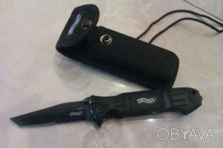 Продам складной нож Walther Black Tac Tanto, нож б/у, состояние нового, не точил. . фото 1