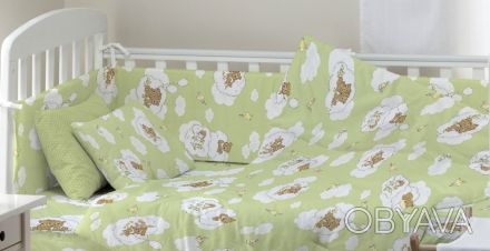 Детские сменные постельные комплекты (из 3х частей) в кроватку для новорожденных. . фото 1