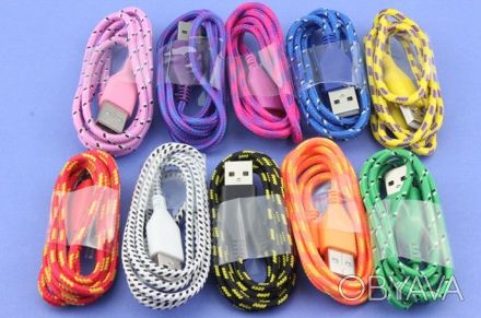 Прочный плетеный кабель micro USB:
Длина: 1м
Цвет в наличии: черный, белый

. . фото 1