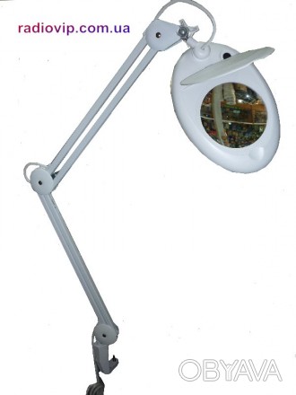 Лупа-лампа с подсветкой, круглая, 5-и кр.увелич., диам-130мм ZD129A
 Лампа лупа . . фото 1