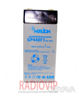 Аккумуляторная батарея Merlion AGM GP44F1 4v 4ah. . фото 1