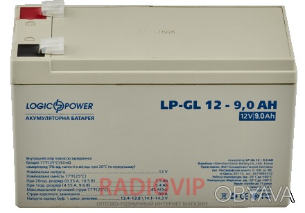 
 Гелевый аккумулятор LOGICPOWER LP-GL 12V 9.0AH - не подвержен климатическим во. . фото 1