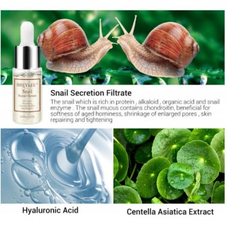 Сыворотка BREYLEE Snail Repairing Serum Anti-Acne - содержит 99,9 полезных вещес. . фото 3