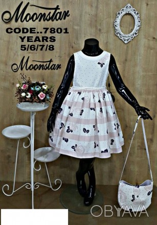 Красивое платье для девочки Moonstar Турция.Возраст 5-8 лет.В НАЛИЧИИ ВОЗРАСТ 5,. . фото 1