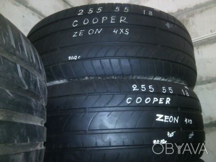 255/55/18 Cooper Zeon 4xS Пара летних шин б/у с остатком протектора 5 мм. Шины б. . фото 1