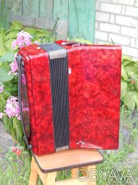 Повний професійний аккордеон Royal Standard Montana червоного кольору. В ідеальн. . фото 6