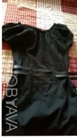 Черное хлопковое платье . горловина и рукава на тоненьких резиночках. Горловину . . фото 6