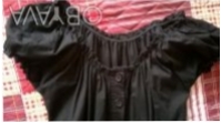 Черное хлопковое платье . горловина и рукава на тоненьких резиночках. Горловину . . фото 3