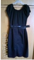 Черное хлопковое платье . горловина и рукава на тоненьких резиночках. Горловину . . фото 2