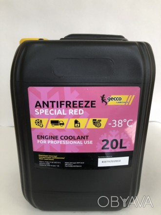 Gecco lube Antifreeze SPECIAL RED — это готовая к применению охлаждающая жидкост. . фото 1