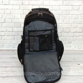 Качественный рюкзак Swissgear 7650 черный с серыми вставками + дождевик.
Ортопед. . фото 8