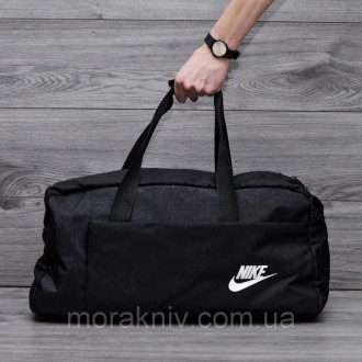 Вместительная сумка Nike для спорта, путешествий.
Цвет: черный
Материал: оксфорд. . фото 2