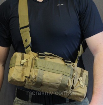 Сумка штурмовая тактическая ― сумка на пояс или через плечо. Прочная и портативн. . фото 5