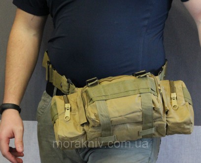 Сумка штурмовая тактическая ― сумка на пояс или через плечо. Прочная и портативн. . фото 4