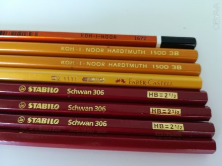 Простые грифельные новые карандаши "KOH I NOOR" ," STABILO".
Отлично подходят д. . фото 4