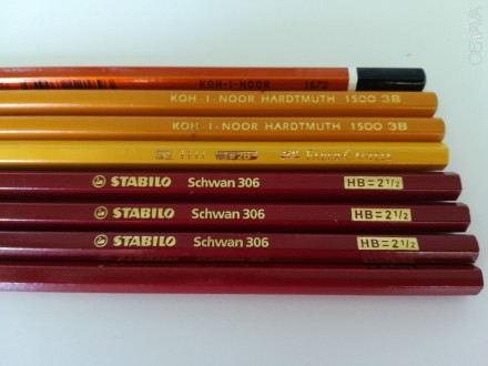 Простые грифельные новые карандаши "KOH I NOOR" ," STABILO".
Отлично подходят д. . фото 3