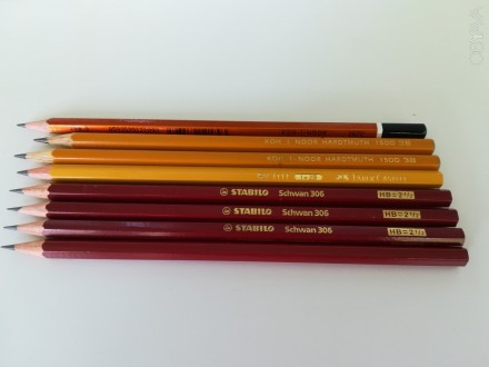 Простые грифельные новые карандаши "KOH I NOOR" ," STABILO".
Отлично подходят д. . фото 2