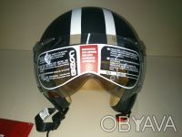 Шлем BEON полулицевик с визором 3/4 черный матовый. Сертифицированный по европей. . фото 3