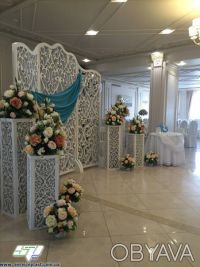 Предлагаем услуги по изготовлению свадебного декора (ажурные ширмы, арки, колоны. . фото 8