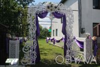 Предлагаем услуги по изготовлению свадебного декора (ажурные ширмы, арки, колоны. . фото 3
