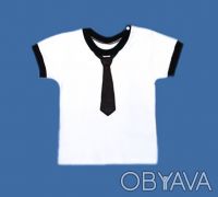 ФОТО 1. футболка с галстуком,   для мальчиков, с коротким рукавом.
Галстук из а. . фото 2
