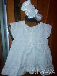Продам нарядное платье Little Angel на девочку 1-3 месяца+ косыночка в подарок. . . фото 2