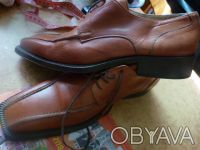 Туфли в отличном состоянии, коричнево-рыжего цвета, полностью кожаные,Италия.Деф. . фото 3