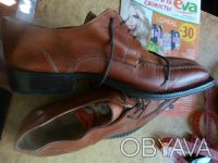 Туфли в отличном состоянии, коричнево-рыжего цвета, полностью кожаные,Италия.Деф. . фото 8