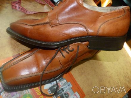 Туфли в отличном состоянии, коричнево-рыжего цвета, полностью кожаные,Италия.Деф. . фото 1