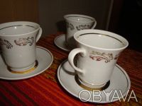 продам 6 кофейных чашек с блюдцем,производитель Украина,материал керамика(фарфор. . фото 4