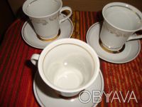 продам 6 кофейных чашек с блюдцем,производитель Украина,материал керамика(фарфор. . фото 3