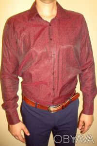 Рубашка бордовая (узорчатая)
 
Рубашка б/у в хорошем состоянии. 
Размер XL
Б. . фото 2