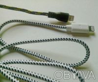 Плетеный USB кабель для iPhone/iPod/iPad кабель (1м) станет вашим верным другом . . фото 3