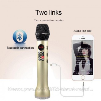 Модель Караоке микрофон MicMagic L-598 имеет micro-USB и AUX разъемы, которые по. . фото 5