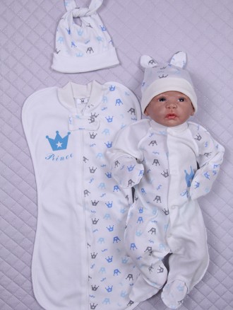Набор для новорожденных "Принц" - 4 предмета
В комплекте:
- европеленка
- комбин. . фото 2