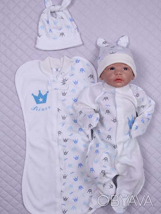 Набор для новорожденных "Принц" - 4 предмета
В комплекте:
- европеленка
- комбин. . фото 1