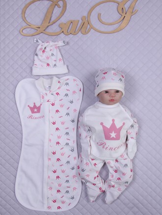 Набор для новорожденных "Принцесса" - 7 предметов
В комплекте:
- человечек с шап. . фото 5