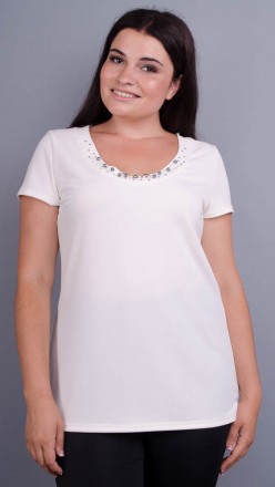 Дона. Жакет+блуза для женщин больших размеров.
Цвет: молоко
Материал: плательный. . фото 6