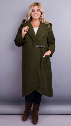 Сарена. Женское пальто-кардиган больших размеров.
Цвет: олива
Материал: кашемир
. . фото 3