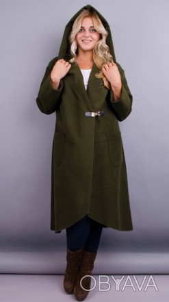 Сарена. Женское пальто-кардиган больших размеров.
Цвет: олива
Материал: кашемир
. . фото 1