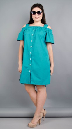 Платье рубашка Клариса
Цвет: бирюза (оттенок может отличаться!)
Материал: рубаше. . фото 3