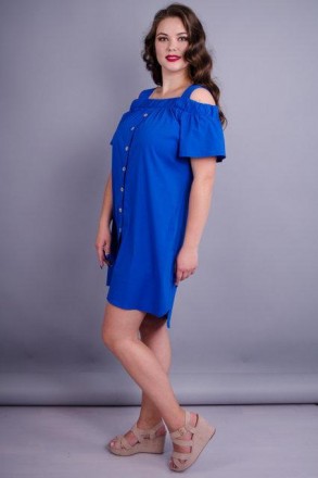 Платье рубашка Клариса
Цвет: электрик
Материал: рубашечная ткань
Размеры: 50-52,. . фото 4