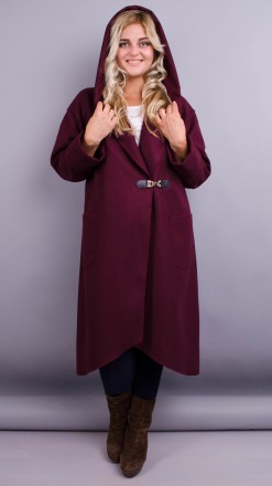 Сарена. Женское пальто-кардиган больших размеров.
Цвет: бордо
Материал: кашемир
. . фото 3
