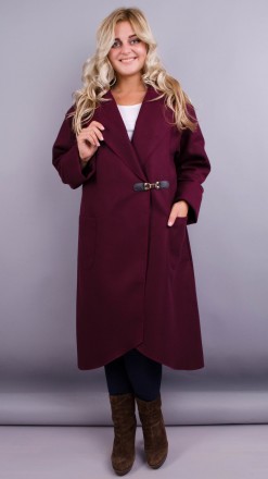 Сарена. Женское пальто-кардиган больших размеров.
Цвет: бордо
Материал: кашемир
. . фото 2