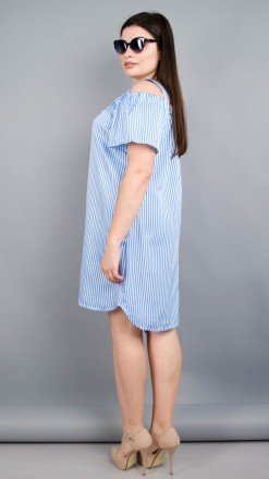 Платье рубашка Клариса
Цвет: голубая полоска (полоса может отличаться!)
Материал. . фото 4