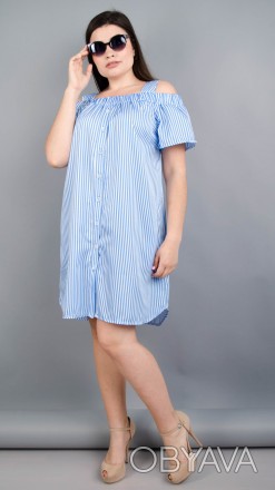 Платье рубашка Клариса
Цвет: голубая полоска (полоса может отличаться!)
Материал. . фото 1