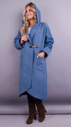 Сарена. Женское пальто-кардиган больших размеров.
Цвет: джинс
Материал: кашемир
. . фото 3