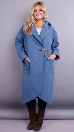 Сарена. Женское пальто-кардиган больших размеров.
Цвет: джинс
Материал: кашемир
. . фото 2