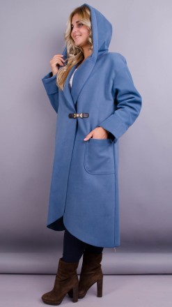 Сарена. Женское пальто-кардиган больших размеров.
Цвет: джинс
Материал: кашемир
. . фото 4