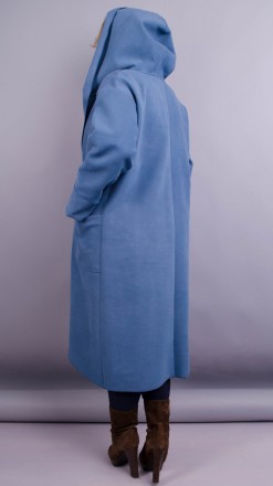 Сарена. Женское пальто-кардиган больших размеров.
Цвет: джинс
Материал: кашемир
. . фото 5
